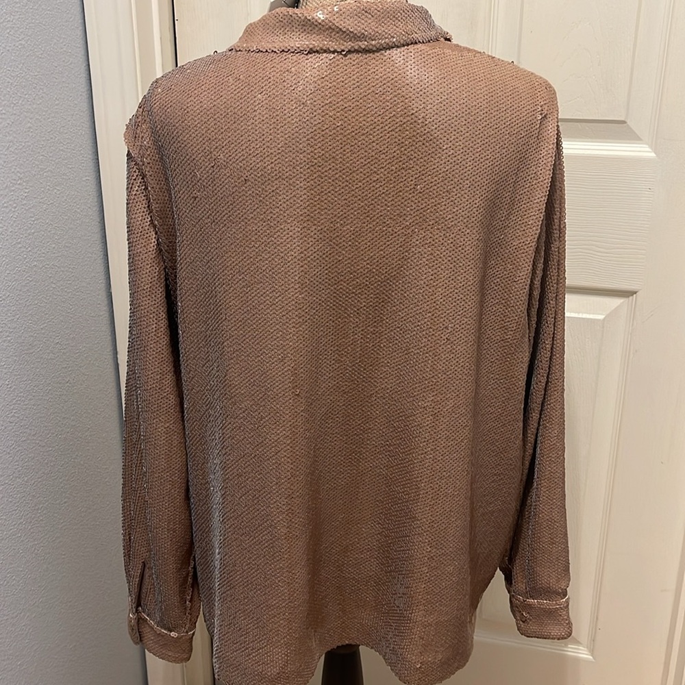 Sequined Collared Blouse - Picture 6 of 12